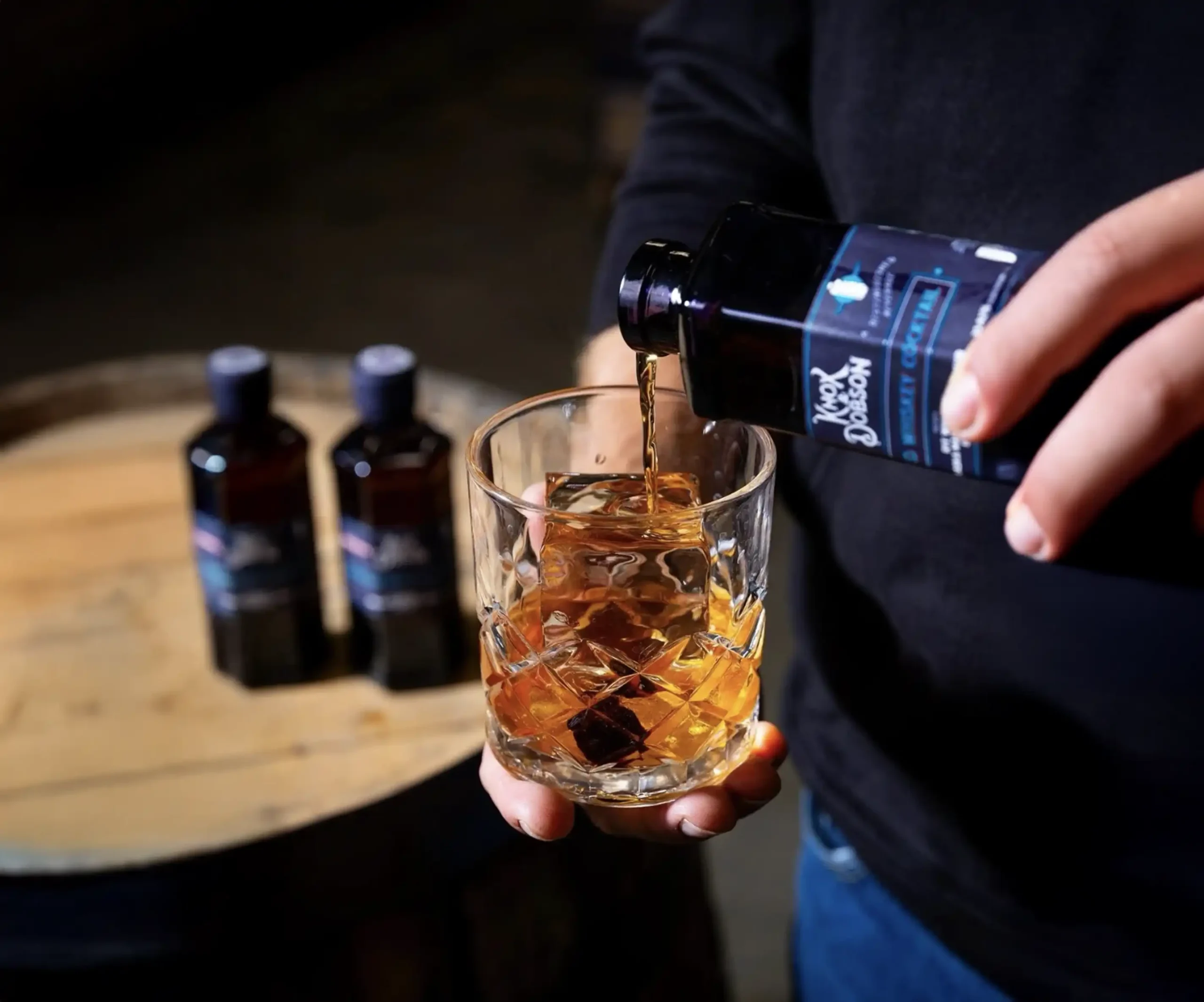 pouring cocktail